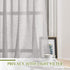 NICETOWN Linen Textured Semi Sheer Curtains 63 inches Length, Eyelet Top Bedroom Window Privacy Translucent Light Filtering Flax Sheer Drapes for ...