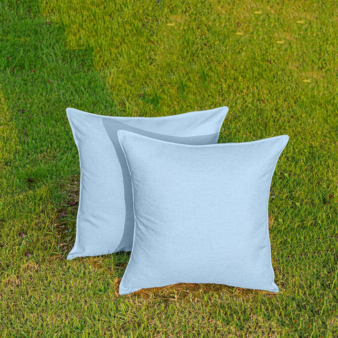 NiNi ALL Outdoor Waterproof Throw Pillow Covers Set of 2 Decorative Farmhouse Garden Pillowcase Solid Cushion Cases for Patio Tent Couch 18x18 inc...