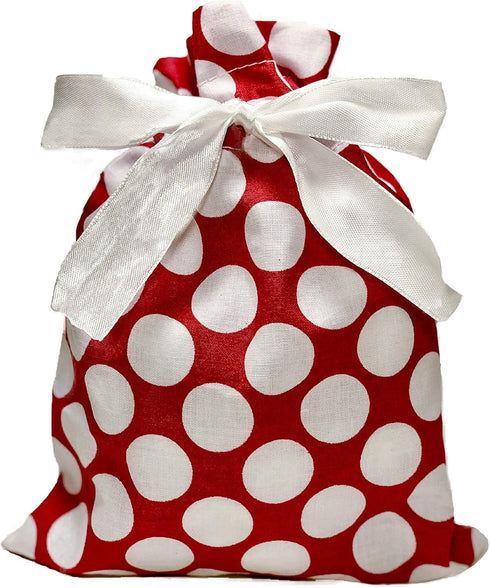 100% Cotton Gift Bags (Standard Set, Red), Set of 5 bags: three 16"x12" and two 10"x8"...