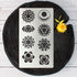 Aleks Melnyk No.415 Metal Stencil, Chakras, Mandala, Yoga, Symbols for Meditation, Om, Sacred Geometry, Template for Wood Burning, Pyrography Engr...