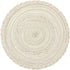 SHACOS Round Placemats Set of 6 Boho Braided Bordered Placemats 15 inch for Dining Tables Wedding Holiday Party (Ivory Bordered, 6)...