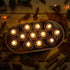 FURORA LIGHTING Black Glitter LED Tealight Candles Pack of 12, Flameless Flickering Tealight Candles for Home Décor, 1.5’’(W) x 1.65’’(H), Battery...
