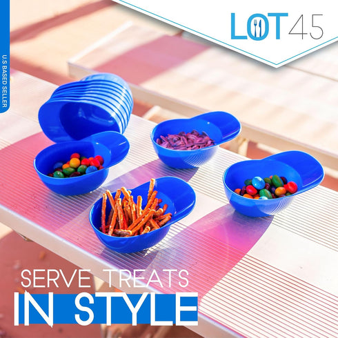 Lot45 Mini Baseball Helmet Ice Cream Snack Bowls - 12pc 8oz Blue Baseball Snacks Mini Dessert Cups for Party and Games...
