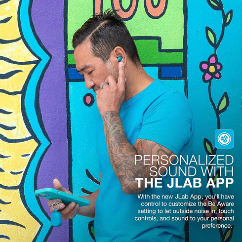 JLab JBuds Mini True Wireless Bluetooth Earbuds + Charging Case, Teal, IP55 Sweat and Dust Proof, Bluetooth Multipoint, Be Aware Audio, 3 EQ Sound...