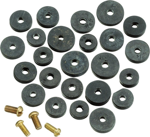 Plumb Pak PP20520 PlumPak Flat Faucet Washer Assortment, Rubber, 3-1/4" x 4-1/2"...