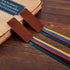 Outus 9 Pieces Bible Ribbon Bookmark Multi Ribbon Page Markers Artificial Leather Bookmark with Ribbons for Books (Colorful Ribbon)...