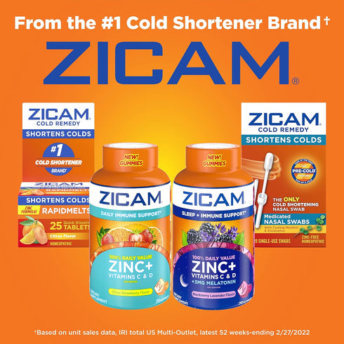 Zicam Sleep + Immune Support. Zinc, Gummy Supplement, Blackberry Lavender Flavor, Vitamin C and Vitamin D, 3mg Melatonin per serving, 70 Count...