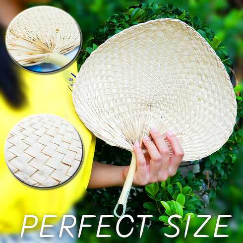 Palm Leaf Fan Woven Farmhouse Kitchen Summer Cooling Party Beach Wedding Camping 1 Pack (Standard)...