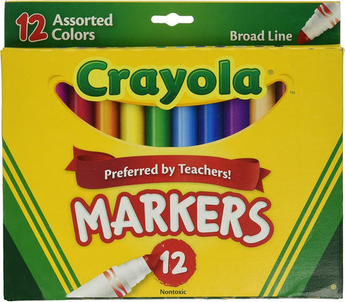 CRAYOLA MARKERS CONICAL TIP 12/SET...