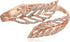 Guess Crystal Feather Bypass Hinged Bypass Bangle Bracelet...