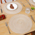 SHACOS 15 inch Round Braided Placemats Set of 6 Non Slip Heat Resistant Cotton Polyester Table Mats Washable Place Mats for Dinner Party Table Dec...