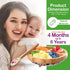 NutriChef Round Bamboo Baby Plate, Star Plate...