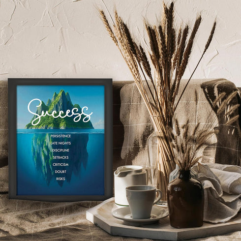 Posterizer 1 pcs-Success encouraging daily reminder-Motivational & Inspirational Art-Workplace & Office Art-Decor for Home & Office- UNFRAMED Wall...