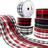 Wired Buffalo Plaid Ribbon 1-1/2 Inches x 25 Yards Red and Black Buffalo Check Ribbon for Gift Wrapping, Crafts, and Decorations...