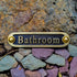 Bathroom Brass Door Sign. Traditional Style Home Décor Wall Plaque Handmade By The Metal Foundry UK....