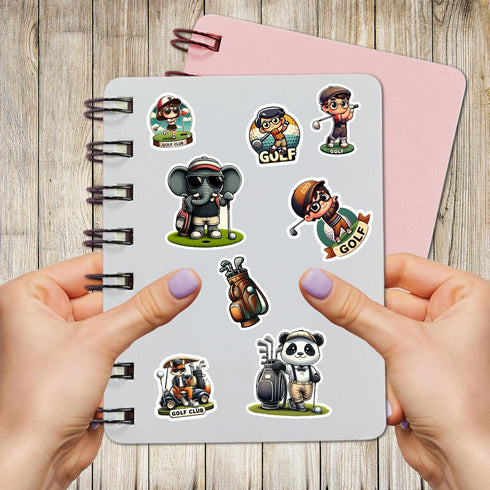 Pack 50 PCS Golf Stickers Print Waterproof Vinyl Decals Items for Golfer Adults Men Women Sports Lovers Labels Decorative Scrapbooking Water Bottl...