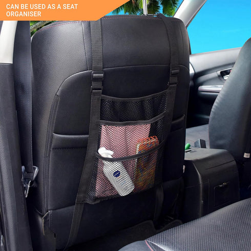 Car Seat Net and Front Seat Net - Essential Dog Car Accessories for Safety, Large Dog Barrier, Storage, and Handbag Holder - Pet Barrier for Car...