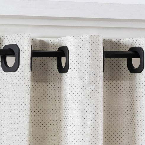 Dritz Home 1-9/16" Plastic Square Curtain Grommets, 8 Sets, Matte Black...
