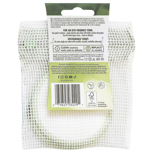 EcoTools Reusable Cotton Pads, Ultra Soft & Durable, Cleanses Skin, Applies Skincare, for Toner, Serums, & Makeup Remover, Sustainable Alternative...