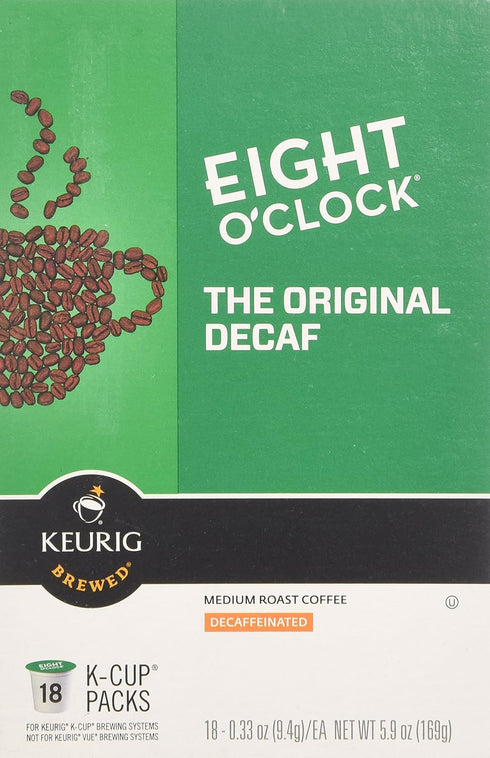 Eight O'Clock Coffee Original Decaf Coffee - 18 ct...