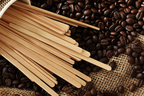 Makerstep Birch Wood Coffee Stirrers, 7 Inch Coffee Stir Sticks (1000 Pack) Eco-friendly, Sturdy Wooden Sticks. Splinter Free, Round End. Great Fo...