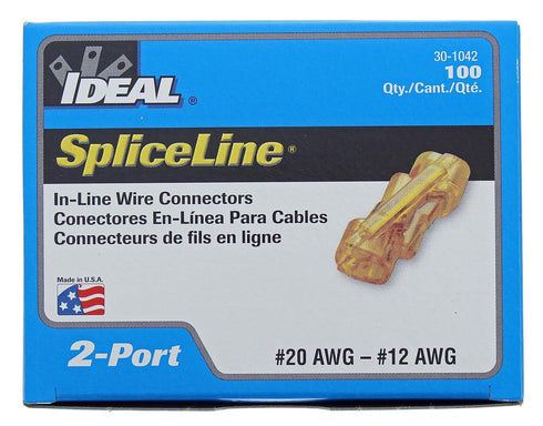 IDEAL Electrical 30-1042 SpliceLine in-Line Wire Connectors (Box of 100)...