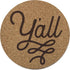 Y'all Texas Coaster Set Cork 3.5 Inch Coasters - 4 Texas Coasters Texas Gift...