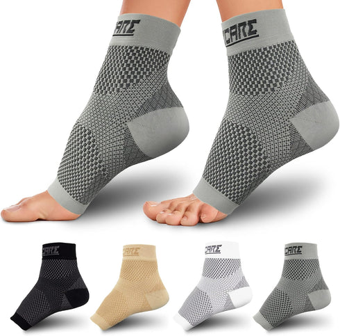 Compression Socks for Women & Men Open Toe (2 Pairs) - Best Ankle Compression Sleeve for Swelling, Achilles Tendonitis, Heel Pain & Plantar Fascii...