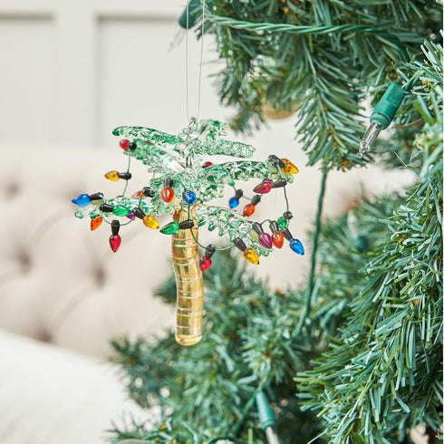 C&F Home Palm Tree with Christmas Lights Beach Coastal Christmas Xmas Ornament Green...