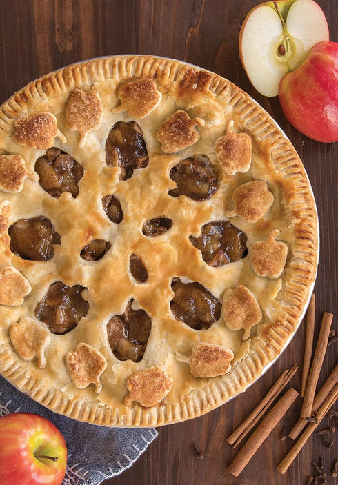 Nordic Ware Apples & Leaves Reversible Pie Top Cutter, Red...
