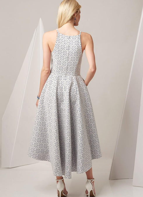 Vogue Patterns Misses' Princess Seam High-Low Dresses with Pockets, 6-8-10-12-14, Red...