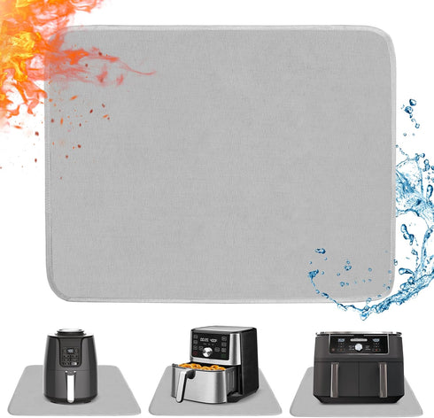 Heat Resistant Mat for Air Fryer, 15 x 18in Heat Resistant Mat for Countertop, Fireproof Silicone Countertop Protector Appliance Slider Mat for Ai...