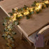 Hairui Lighted Artificial Eucalyptus Garland 6FT 96 LED Battery Operated Faux Vine Lights with Timer for Spring Wedding Backdrop Wall Decor...