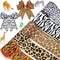 5 Rolls Jungle Animal Wired Ribbons 2.5 Inch Party Decorations Safari Animal Burlap Wrapping Ribbon for Crafts Leopard Zebra Cheetah Leaves Printe...
