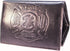 Fire Fighter Embossed Leather Trifold Wallet - Black...