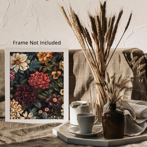 Posterizer 1 pcs-big lush wild flowers-Floral & Botanical Art-Abstract & Modern Art-Decor for Home & Office- UNFRAMED Wall Art...
