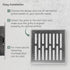Vent Systems 5.5'' x 5.5" Inch Galvanized Steel Vent Cover - Square Air Vent Louver - Removable Ventilation Grille - Integrated Insect Screen - HV...