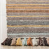 SAFAVIEH Montauk Collection Accent Rug - 2'6" x 4', Turquoise & Brown, Handmade Boho Stripe Fringe Cotton, Ideal for High Traffic Areas in Entrywa...