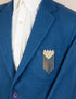 Knighthood Gold Triangular Executive Abstract Detailing And Hanging Tassel Chain Collar Pin Brooch, Suit Stud, Shirt Studs, Lapel Pin Accessories ...