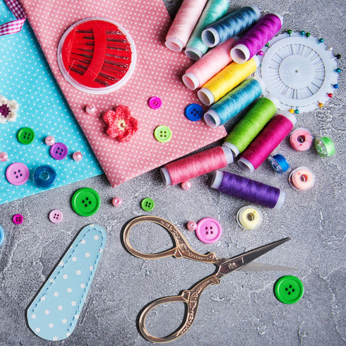 Embroidery Scissors with Leather Scissors Cover Small 3.6 inch Sewing Craft Sharp Scissors for Fabric Cutting Paper Crafting Office Scissors Sewin...