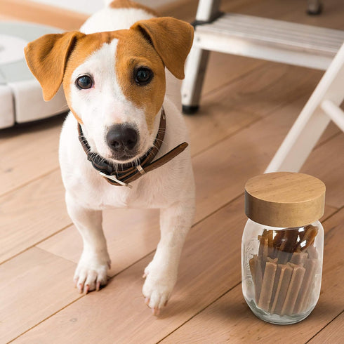 Wooden Mason Jar Lids - 4 Mason Jar Lids Wide Mouth (Rubberwood) - Custom Molded Screw Top Mason Jar Lid Set Compatible Storage Lids for Kerr and ...