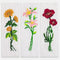 Caydo 3 Pieces Cross Stitch Bookmark Kits, DIY Stamped Embroidery Bookmark Kit for Beginner Flower Patterns 14 Count Crossstitch Projects for Book...