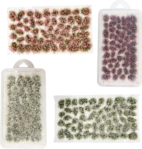 Cayway 106 PCS Static Grass Tufts Model Grass Tufts Artificial Grass, Flower Cluster Model Static Scenery Model for Train Landscape Railway Artifi...