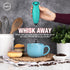 Milk Frother for Coffee with Deluxe Stand - Coffee Frother Handheld Foam Maker for Lattes - Turbine Whisk Drink Mixer Handheld - Frother Wand Stir...