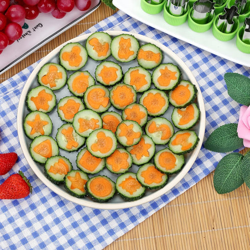 NEW LIVE 35 Pack Cookie Cutters Vegetable Fruit Cutter Shapes Stamps Mold Mini Cookie Cutters...