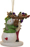 Moose with Snowman and Lights Christmas/Everyday Ornament...