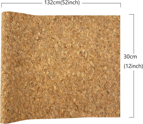 AOUXSEEM 11.8" x 52"(30cm x 132cm) Real Cork Faux Leather Roll for Bows Earrings Making, DIY Crafts Fabric...
