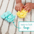 Infantino Teethimal Pop Pals - Elephant & Lion Sensory Popper Toy with Soothing Teething Textures for Infants & Toddlers, 6M+...