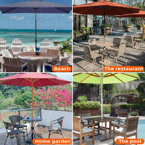 SUQ I OME 2 Sets 2 inch Outdoor Patio Parasol Umbrella Hole Ring Plug and Cap Set, for Parasol Umbrella Table Hole Cover Insert(Brown)...