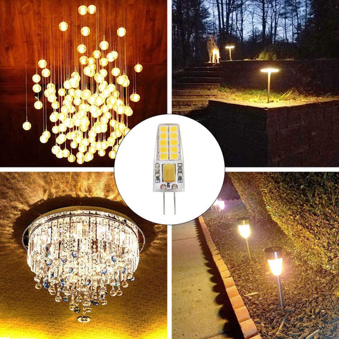 5W G4 LED Light Bulbs(8 Pack) AC/DC 12V Bi-Pin Base Ceiling Recessed Puck Light Bulb LED Replacement Halogen Bulb 50W Equivalent,360 Degree Beam A...